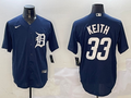 Men's Detroit Tigers Colt Keith #33 Navy Replica Player Jersey1