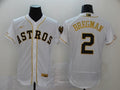 Men's Houston Astros Alex Bregman #2 White Authentic Game Jersey1