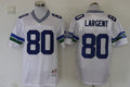 Men's Seattle Seahawks Steve Largent  White Legacy Replica Jersey1