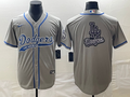 Men's Los Angeles Dodgers Gray Team Jersey1 Joint Edition