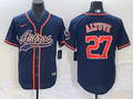 Men's Houston Astros Jose Altuve #27 Navy Replica Jersey1 Joint Edition