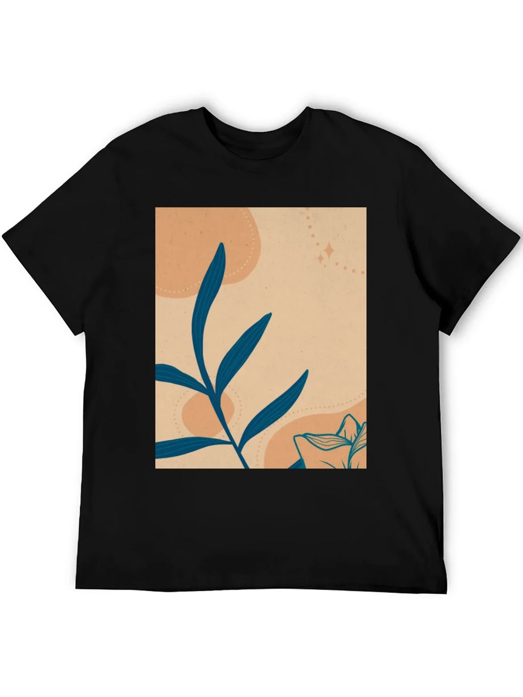 Botanical Graphic Tee - Artistic Mens T-Shirt