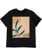 Botanical Graphic Tee - Artistic Mens T-Shirt