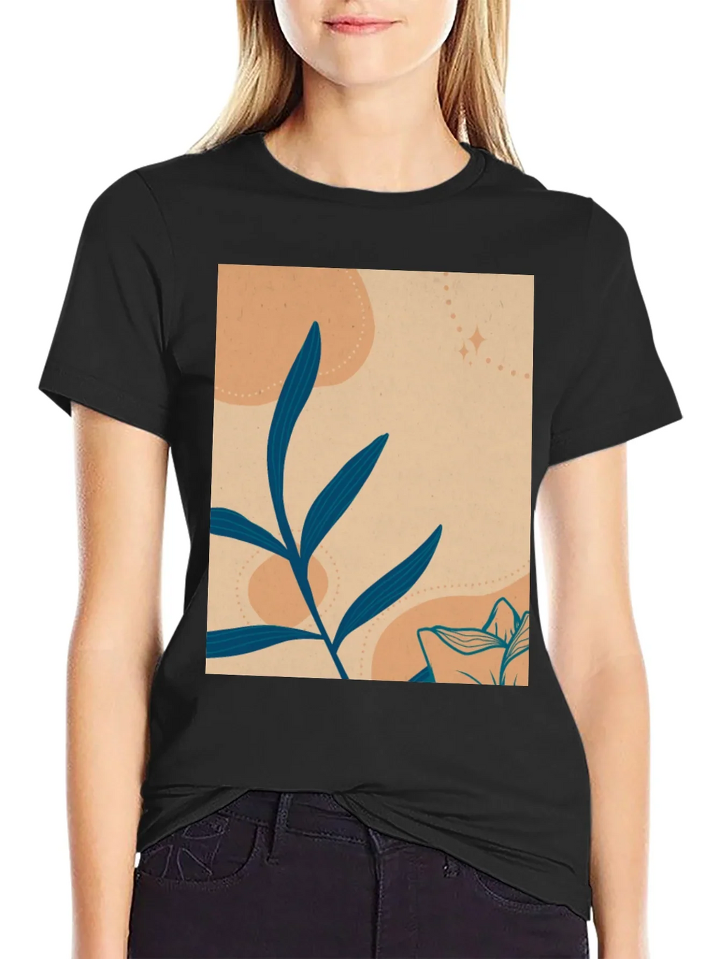 Botanical Graphic Tee - Artistic Mens T-Shirt
