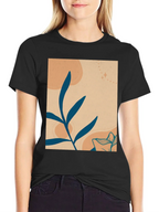 Botanical Graphic Tee - Artistic Mens T-Shirt