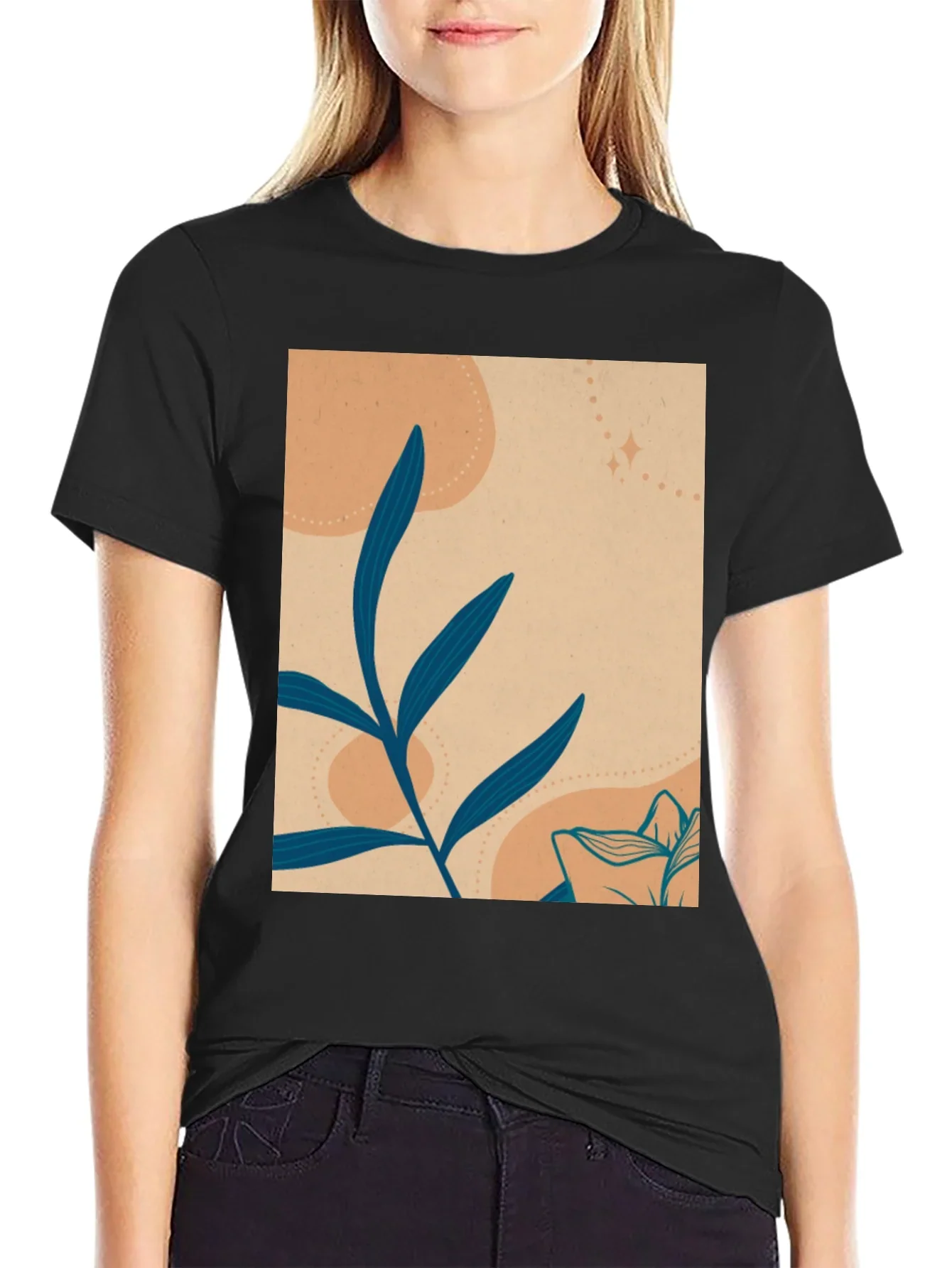 Botanical Graphic Tee - Artistic Mens T-Shirt