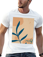 Botanical Graphic Tee - Artistic Mens T-Shirt