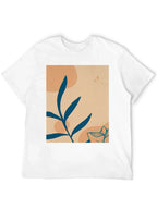 Botanical Graphic Tee - Artistic Mens T-Shirt