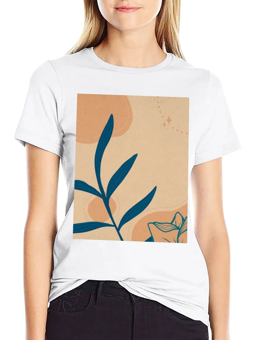 Botanical Graphic Tee - Artistic Mens T-Shirt