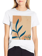 Botanical Graphic Tee - Artistic Mens T-Shirt