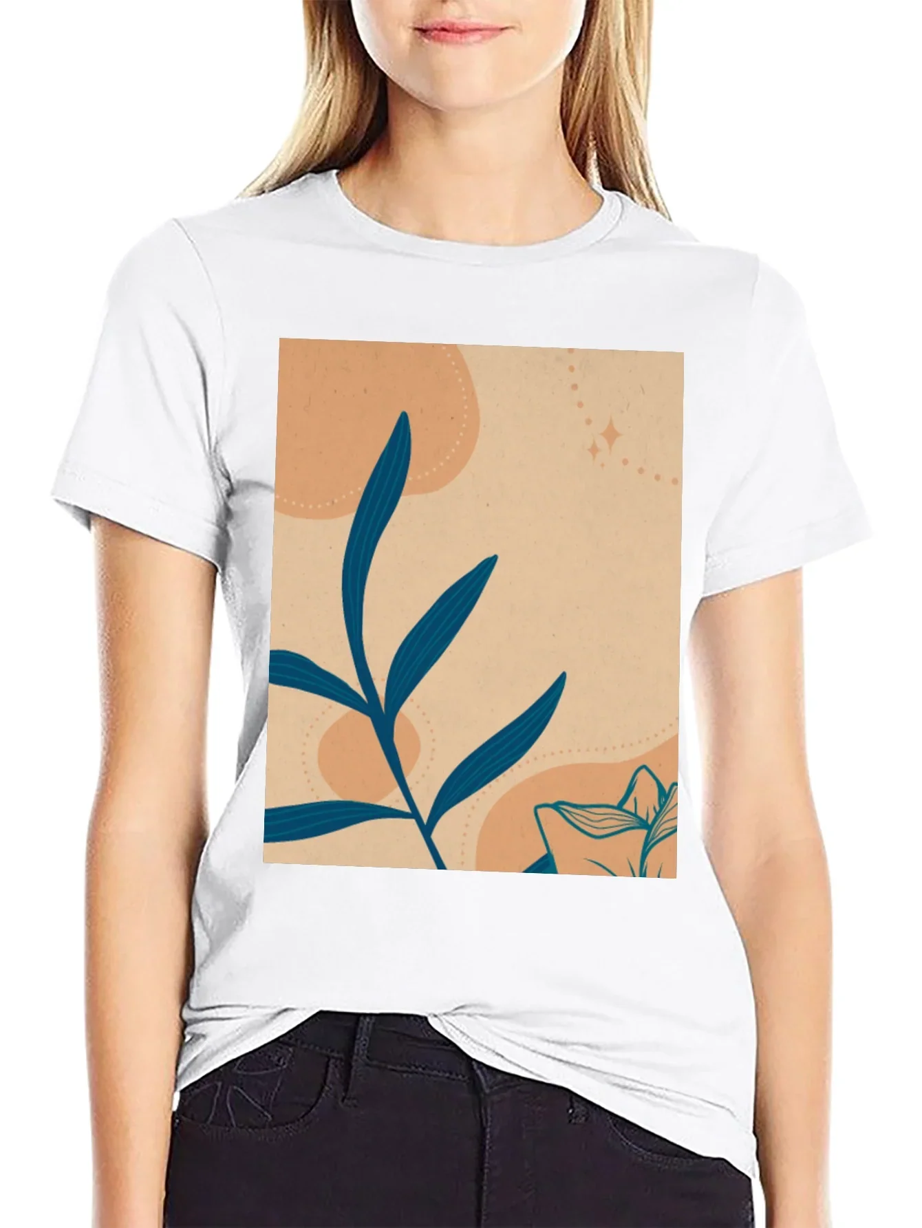 Botanical Graphic Tee - Artistic Mens T-Shirt