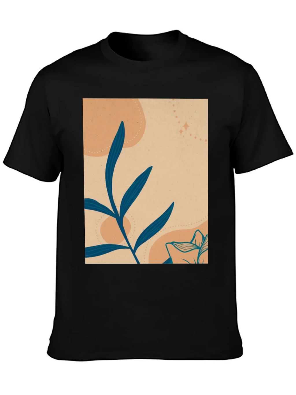 Botanical Graphic Tee - Artistic Mens T-Shirt