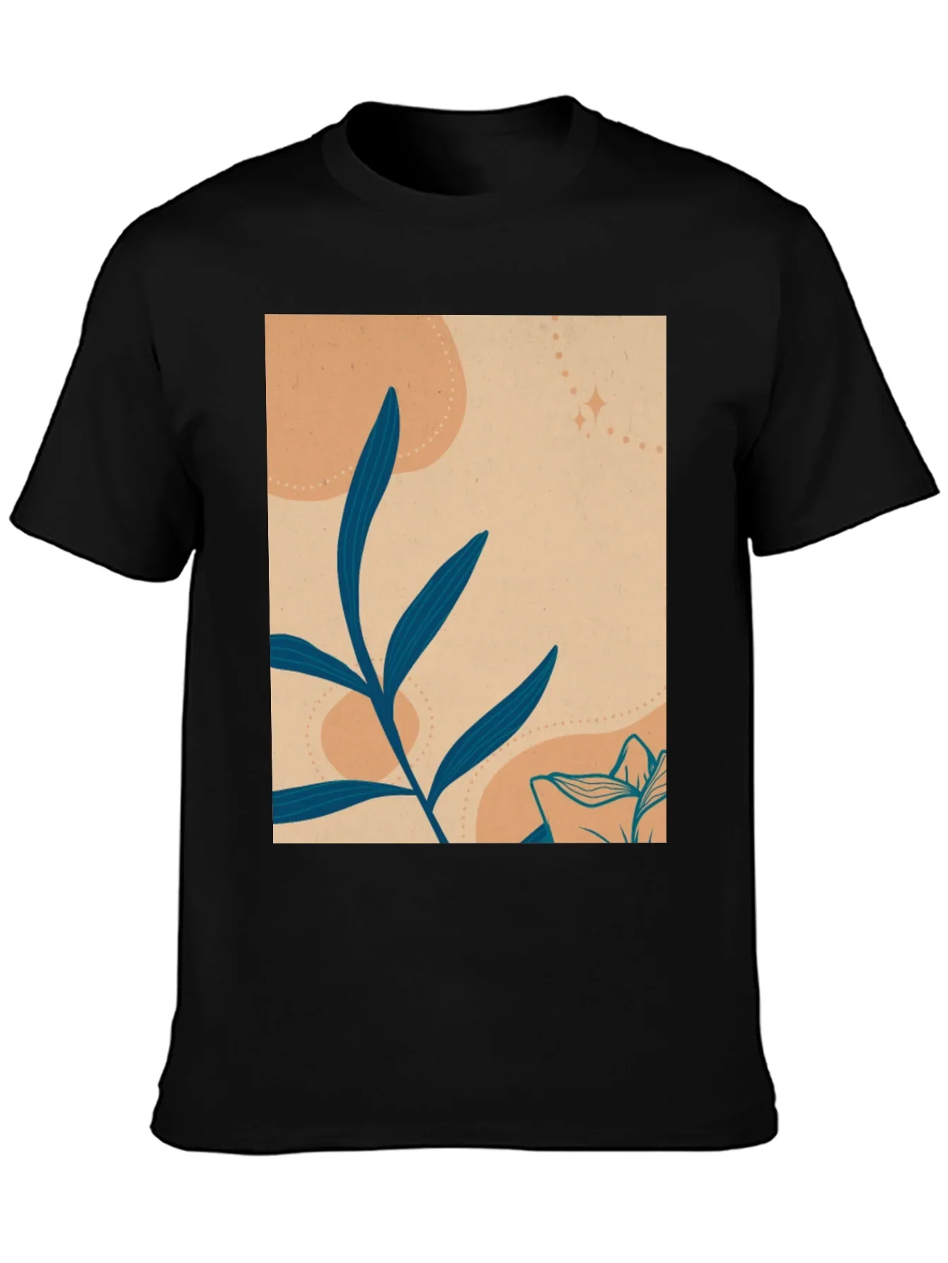 Botanical Graphic Tee - Artistic Mens T-Shirt