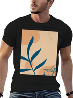 Botanical Graphic Tee - Artistic Mens T-Shirt