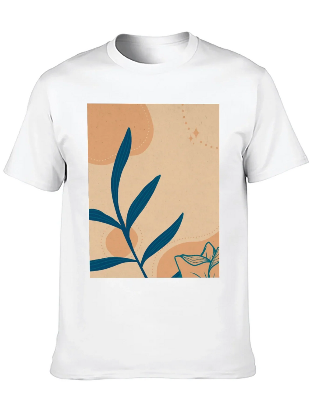 Botanical Graphic Tee - Artistic Mens T-Shirt