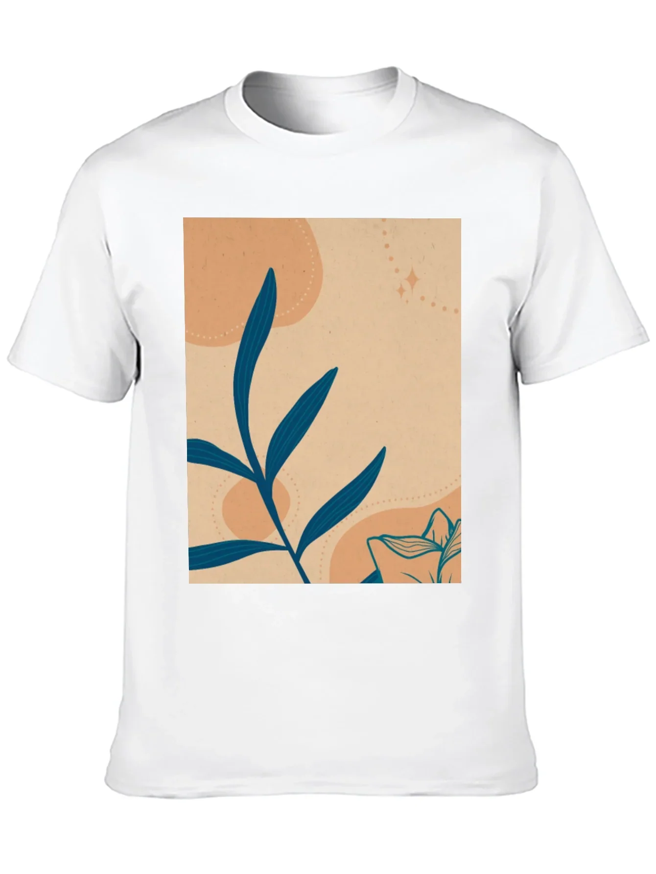 Botanical Graphic Tee - Artistic Mens T-Shirt