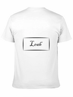 Personalized Leah Black Cotton T-Shirt