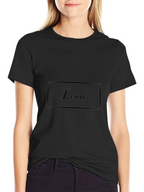 Personalized Leah Black Cotton T-Shirt