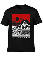 Abstract Mountain & Sea Graphic Tee