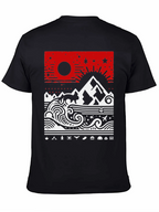 Abstract Mountain & Sea Graphic Tee