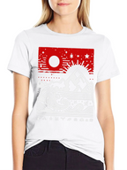 Abstract Mountain & Sea Graphic Tee