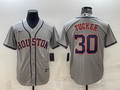 Men's Houston Astros Kyle Tucker #30 Gray Replica Player Jersey1