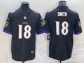 Men's Baltimore Ravens Roquan Smith #18 Black Game Jersey1