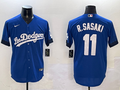 Men's Los Angeles Dodgers Roki Sasaki #11 Royal Replica Game Jersey1