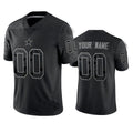 Custom1 Dallas Cowboys Active Player Black Reflective Limited Stitched Football Jerseys