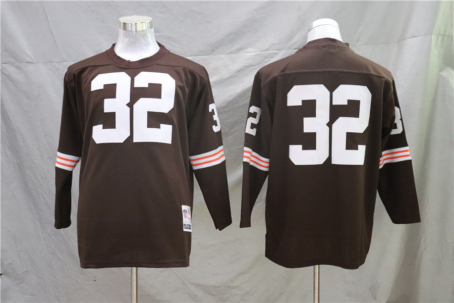 Men's Cleveland Browns Jim Brown  Brown Legacy Replica Jersey1