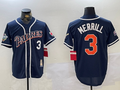 Men's San Diego Padres Jackson Merrill #3 Navy Replica Player Jersey1