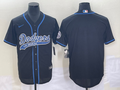 Men's Los Angeles Dodgers Black Blank Jersey1 Joint Edition