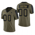 Custom1 Dallas Cowboys Olive 2021 Salute To Service Limited Football Jersey1