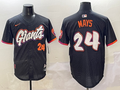 Men's San Francisco Giants Willie Mays #24 Black 2025 City Connect Limited Player Jersey1