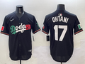 Men's Los Angeles Dodgers Shohei Ohtani Black Game Player Jersey1