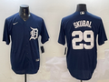 Men's Detroit Tigers Tarik Skubal #29 Navy Replica Player Jersey1