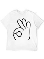 Funny Hand Gesture Black T-Shirt