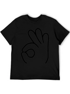 Funny Hand Gesture Black T-Shirt