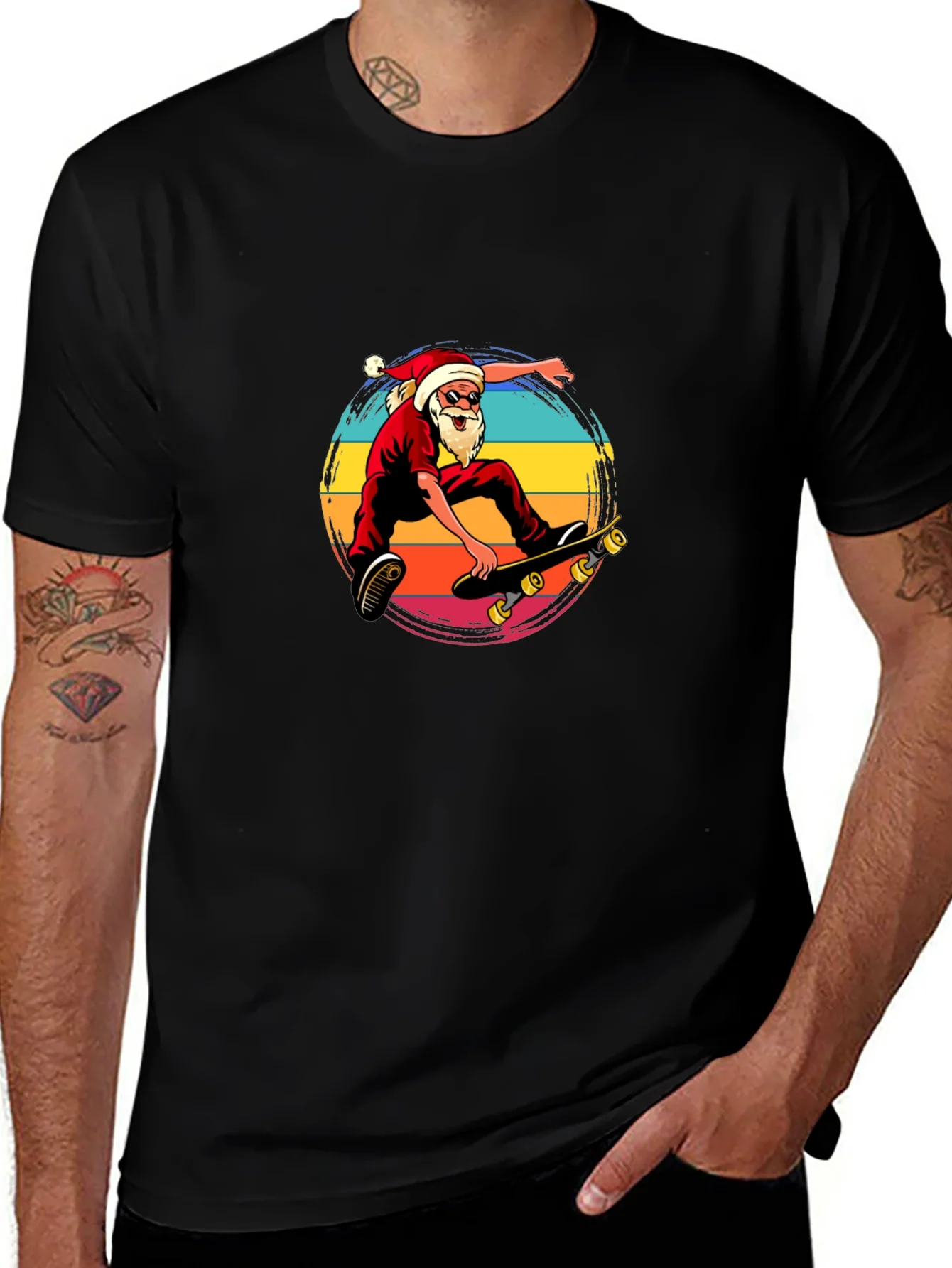 Skateboarding Santa T-Shirt