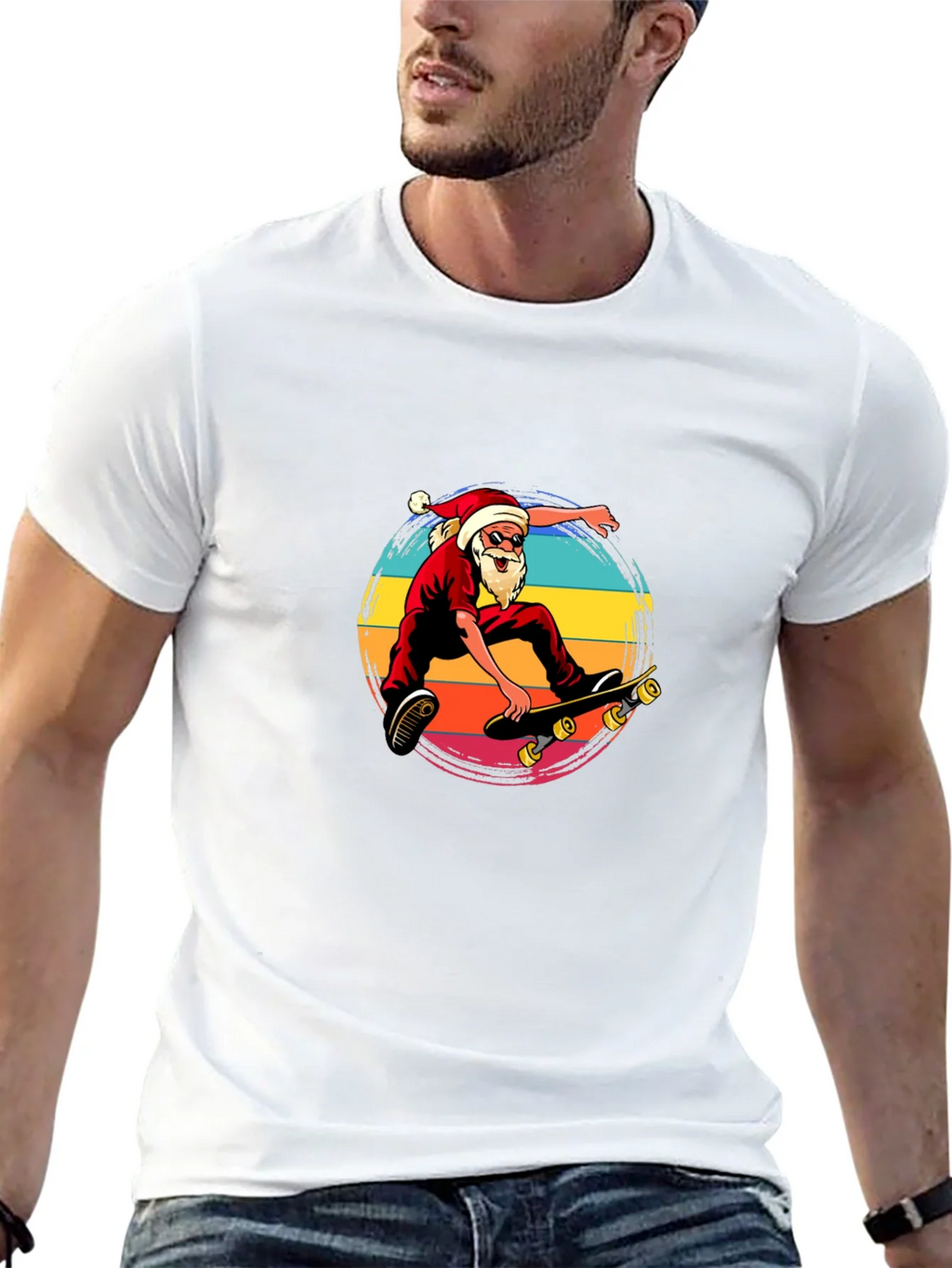 Skateboarding Santa T-Shirt