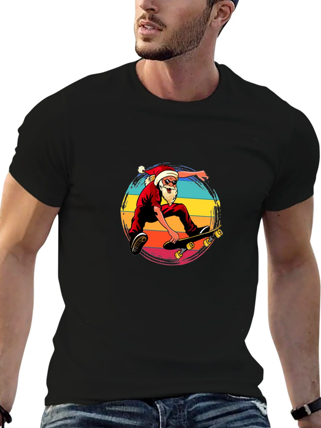 Skateboarding Santa T-Shirt