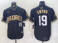 Men's San Diego Padres Tony Gwynn #19 Black Replica Player Jersey1