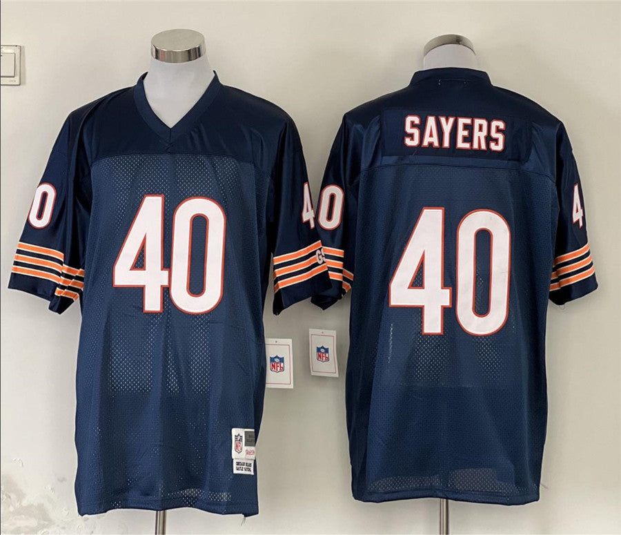Men's Chicago Bears Gale Sayers  Navy Legacy Replica Jersey1