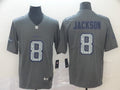 Men's Baltimore Ravens Lamar Jackson #8 Gray Player Game Jersey1