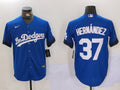 Men's Los Angeles Dodgers Teoscar Hernandez #37 Royal Game Jersey1