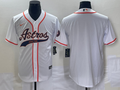 Men's Houston Astros White Replica Blank Jersey1 Joint Edition