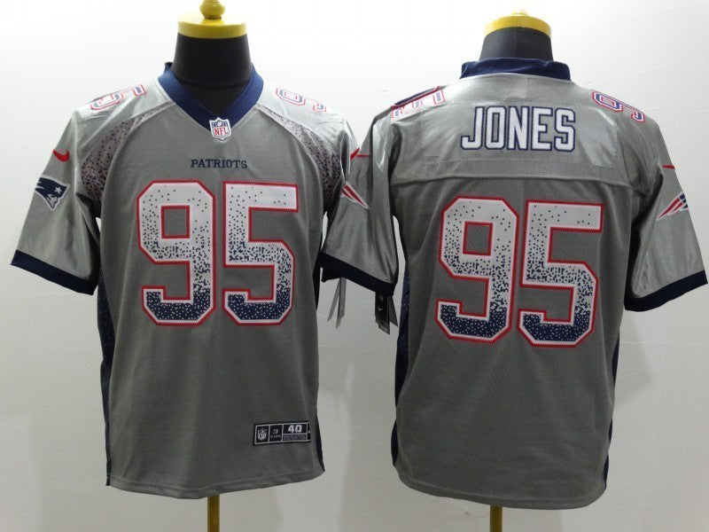 Men's New England Patriots Chandler Jones #95 Gray Game Jersey1