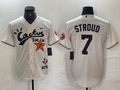 Men's Houston Astros C.J. Stroud #7 White Limited Player Jersey1