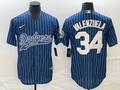 Men's Los Angeles Dodgers Fernando Valenzuela #34 Blue Player Jersey1 Joint Edition