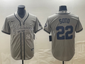 Men's New York Yankees Juan Soto #22 Gray Player Jersey1 Joint Edition